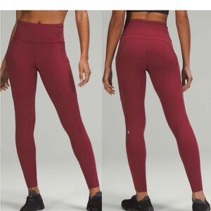 Lululemon Athletica Maroon Leggings